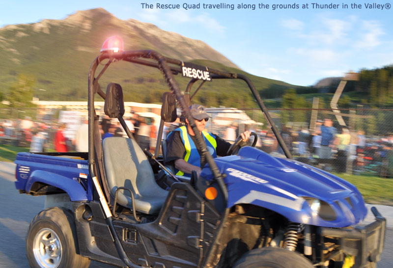 The Rescue Quad travelling along the grounds at Thunder in the Valley